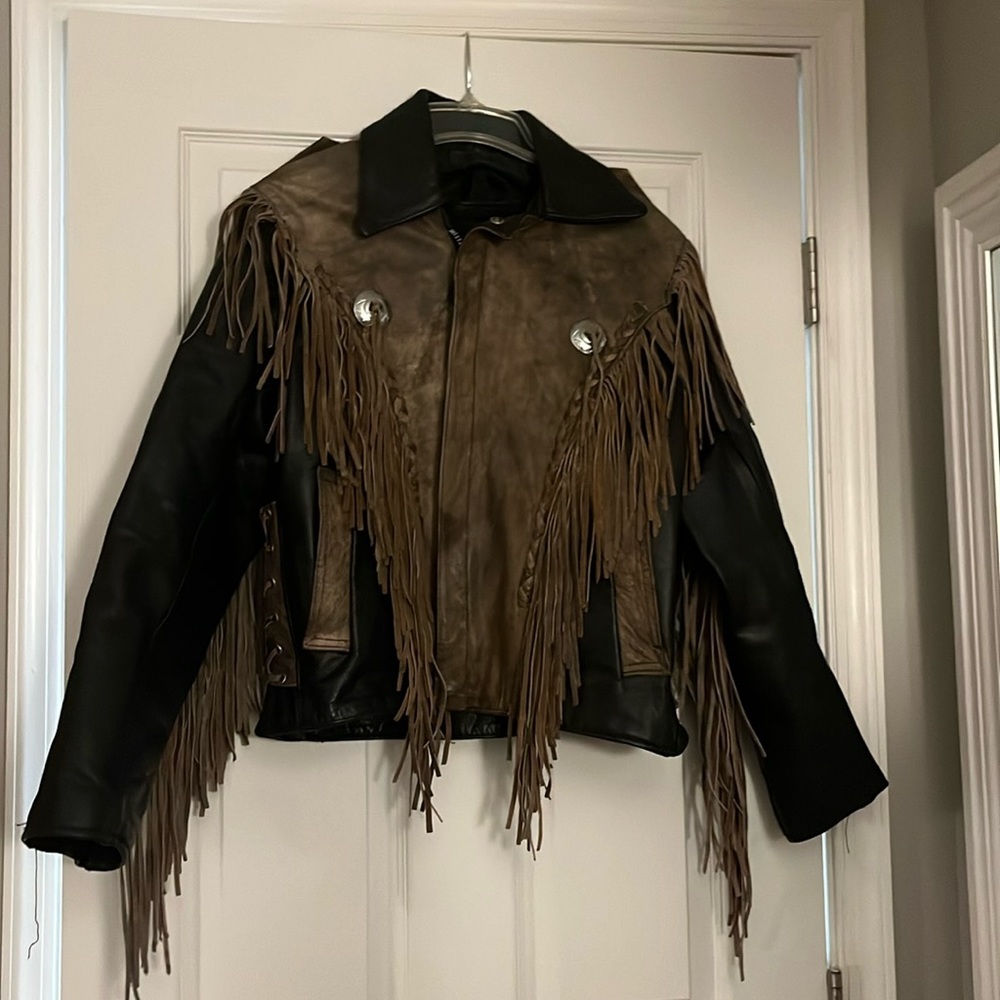 Vintage Leather Fringe Jacket | Western
